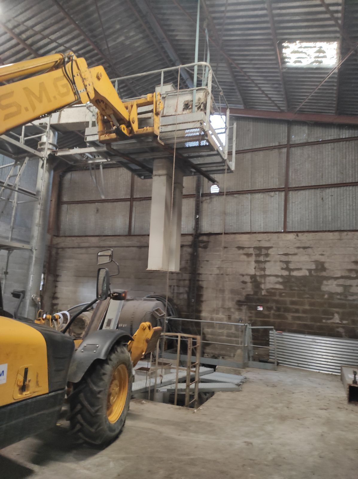 Installation d'une passerelle en hauteur