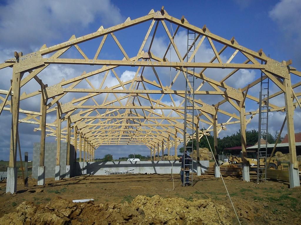 Ossature en bois en plein air