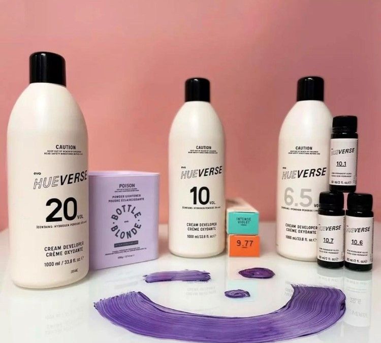 Produkte von evo pro, die bei Burda Petra Power of Hair verwendet werden
