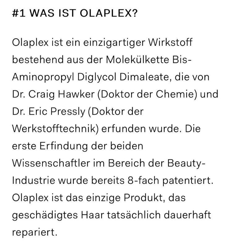 Flyer zu Olaplex, verwendet bei Burda Petra Power of Hair