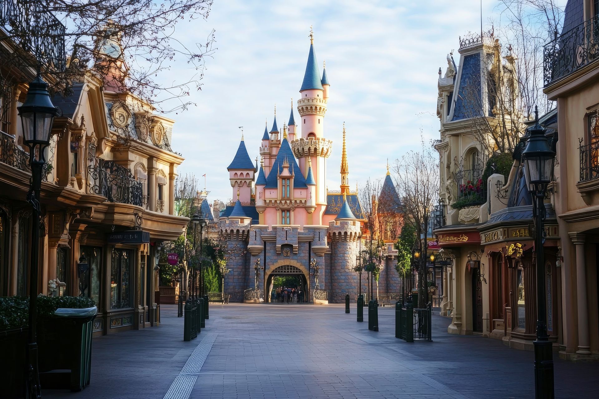 Le château de Cendrillon au bout de Main Street, à Disneyland.