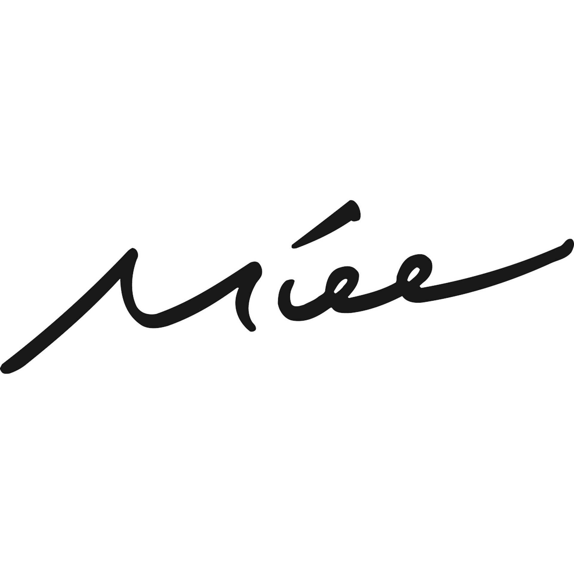 Schwarze handschriftliche Unterschrift auf weißem Hintergrund