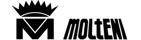 Un logotipo en blanco y negro para Molteni con una corona.