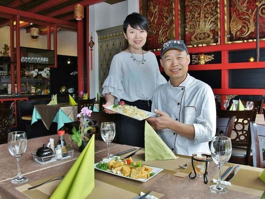 Besitzerin vom Restaurant Lucky Bamboo und ihr Mann