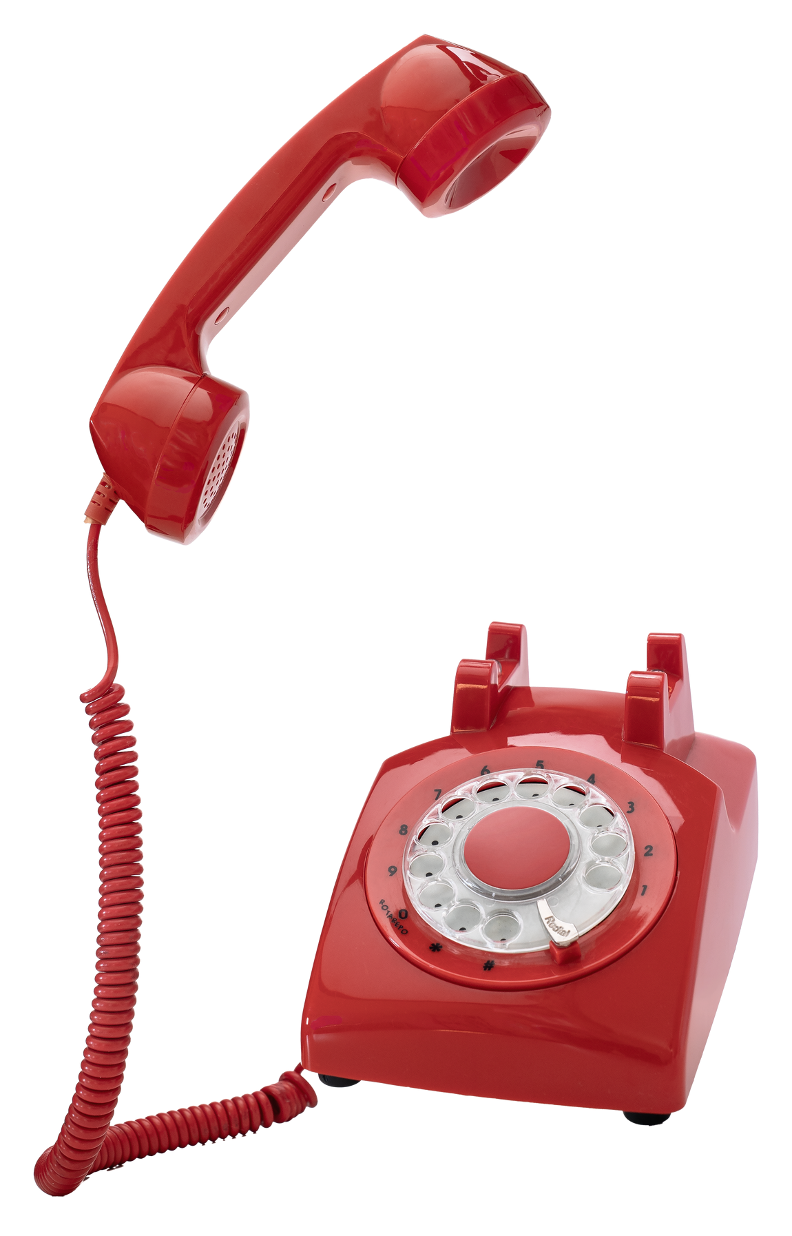 Un téléphone rouge