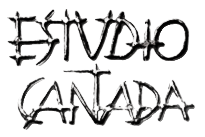 "Estúdio Cantada" en texto estilizado, de aspecto manuscrito; tinta negra.