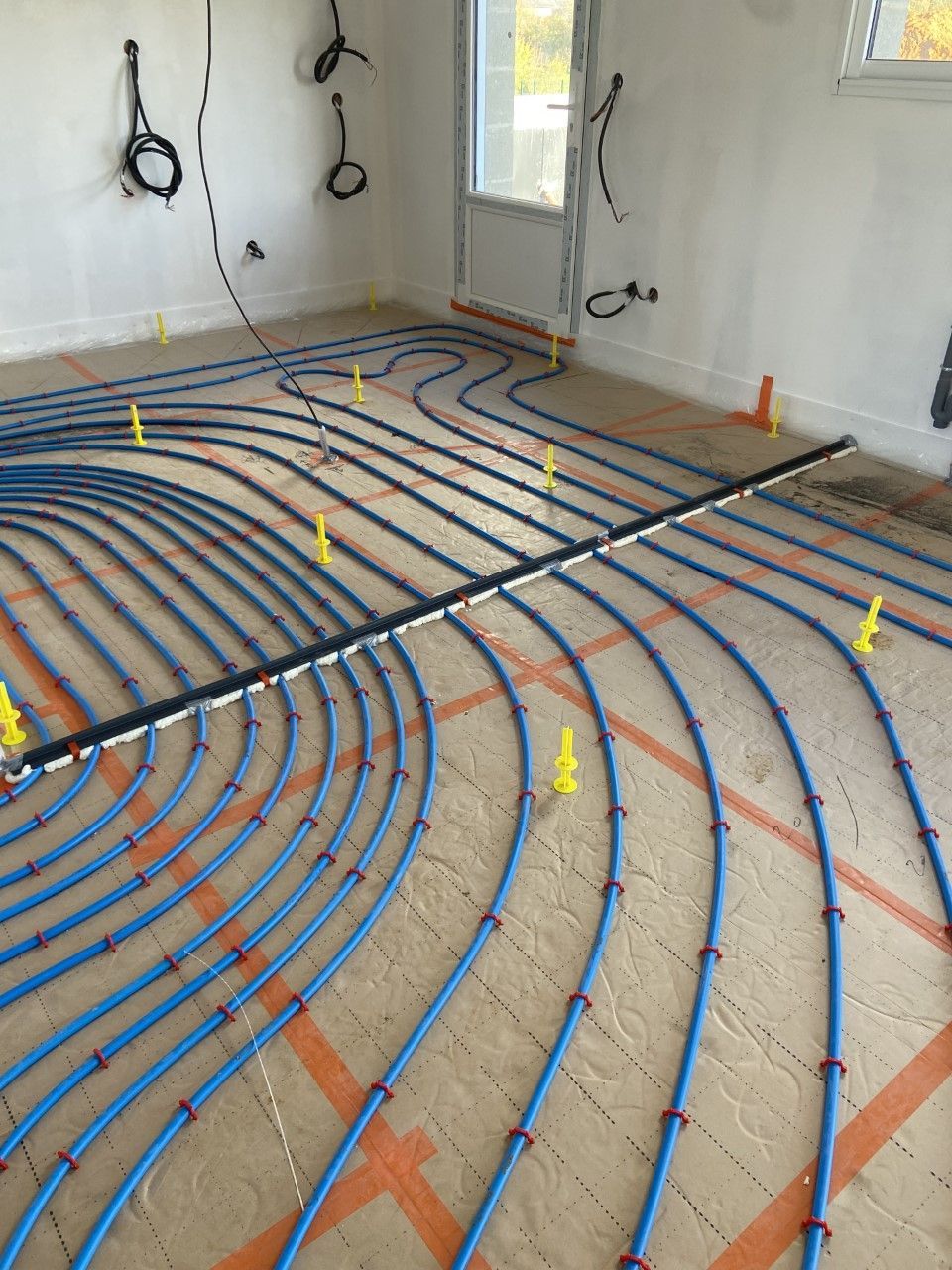 Chape plancher chauffant