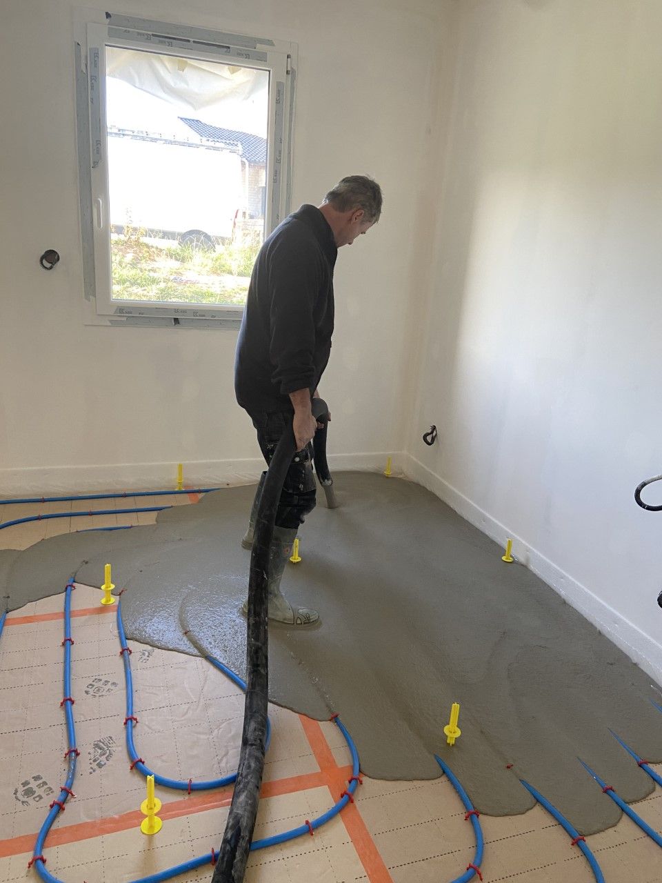 Coulage béton chape