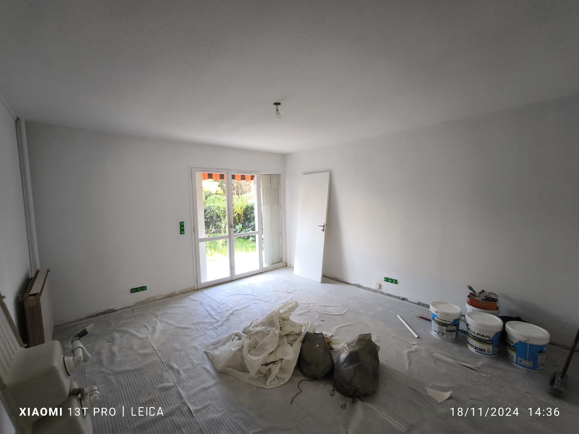 Pièce d'un appartement en cours de rénovation