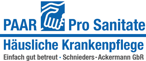 Ein blau-weißes Logo für paar pro sanitate