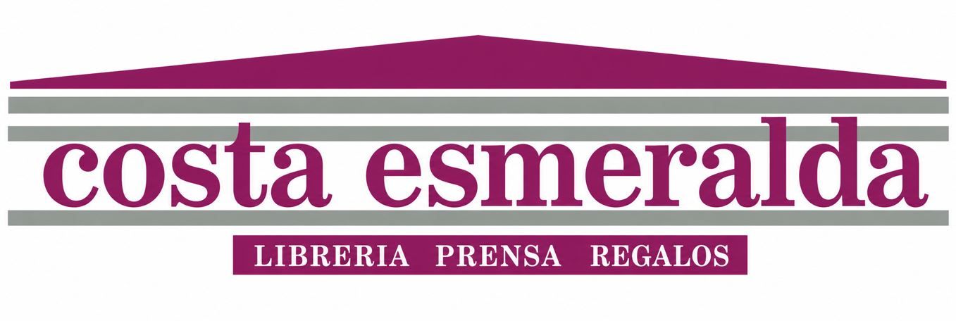 Logo de &ldquo;costa esmeralda&rdquo; en morado y gris con el texto &ldquo;Librer&iacute;a Prensa Regalos&rdquo;