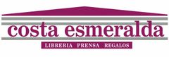 Logo de &ldquo;costa esmeralda&rdquo; en morado y gris con el texto &ldquo;Librer&iacute;a Prensa Regalos&rdquo;