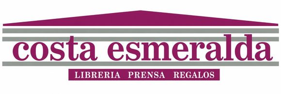 Logo de &ldquo;costa esmeralda&rdquo; en morado y gris con el texto &ldquo;Librer&iacute;a Prensa Regalos&rdquo;