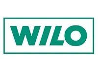 WILO-Logo in grüner Schrift innerhalb eines grünen Rechtecks auf weißem Hintergrund
