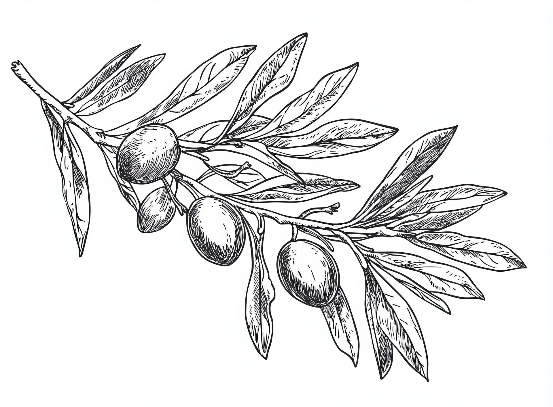 Dessin d'olivier