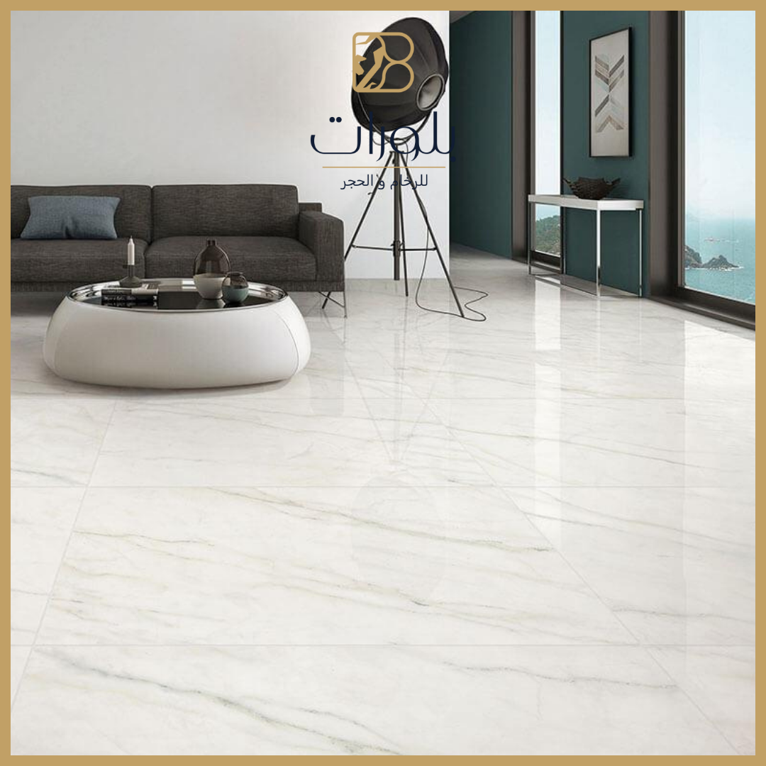 تفاصيل التصميم الهندسي للأرضيات الرخامية في الفندق - بلورات