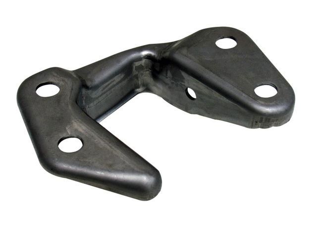 Ein Stück Metall mit zwei Löchern darin auf weißem Hintergrund