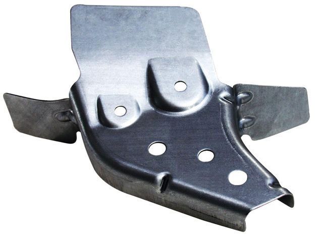 Ein Stück Metall mit Löchern darin auf weißem Hintergrund