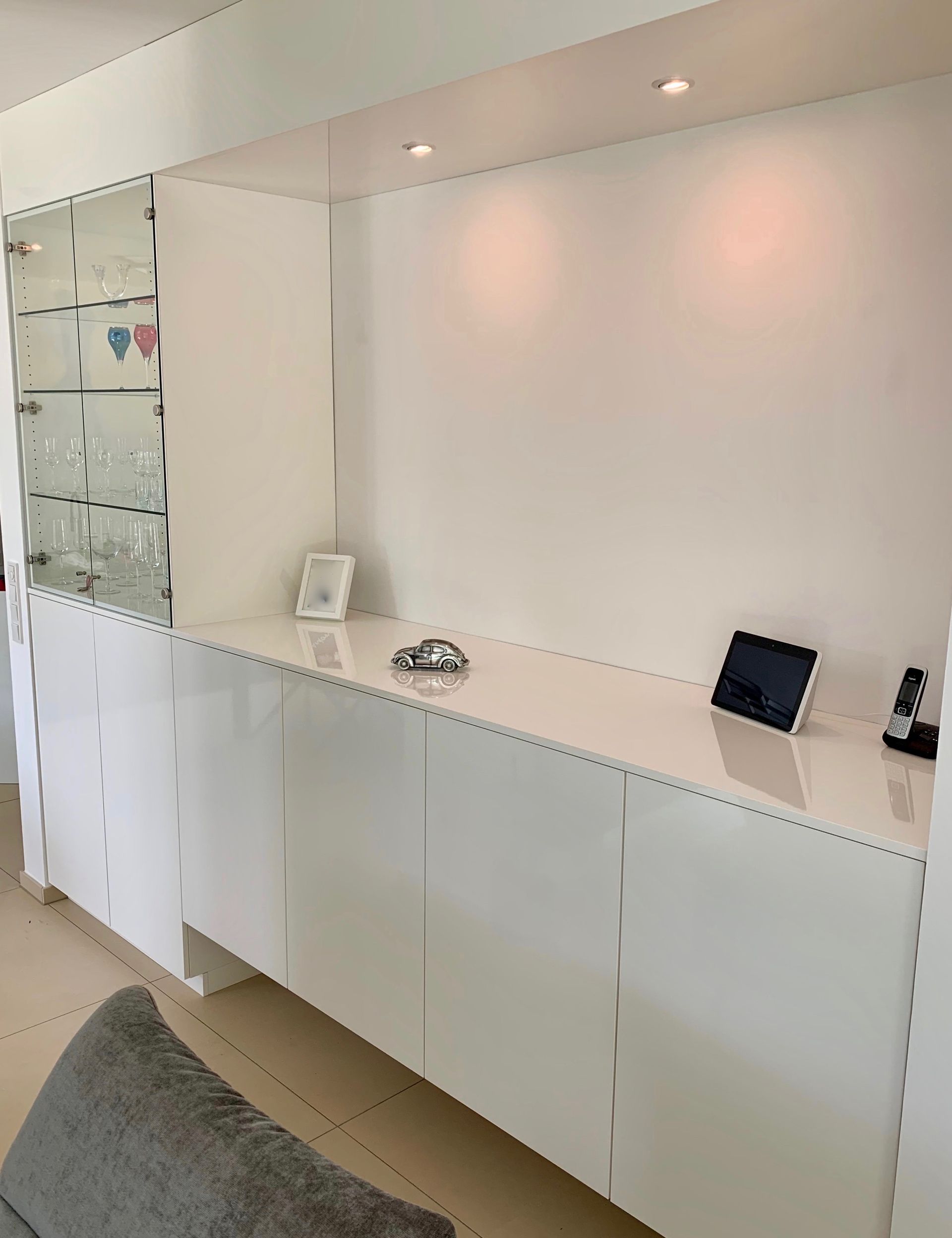 Seidel Sideboard in Weiß-Hochglanz