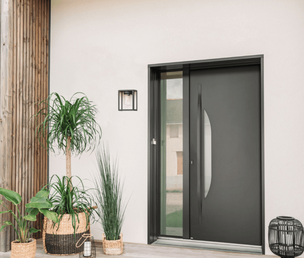 Porte d'entrée foncée