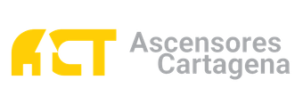 Logotipo de Ascensores Cartagena, con un &ldquo;ACT&rdquo; estilizado en amarillo y el nombre en texto gris.