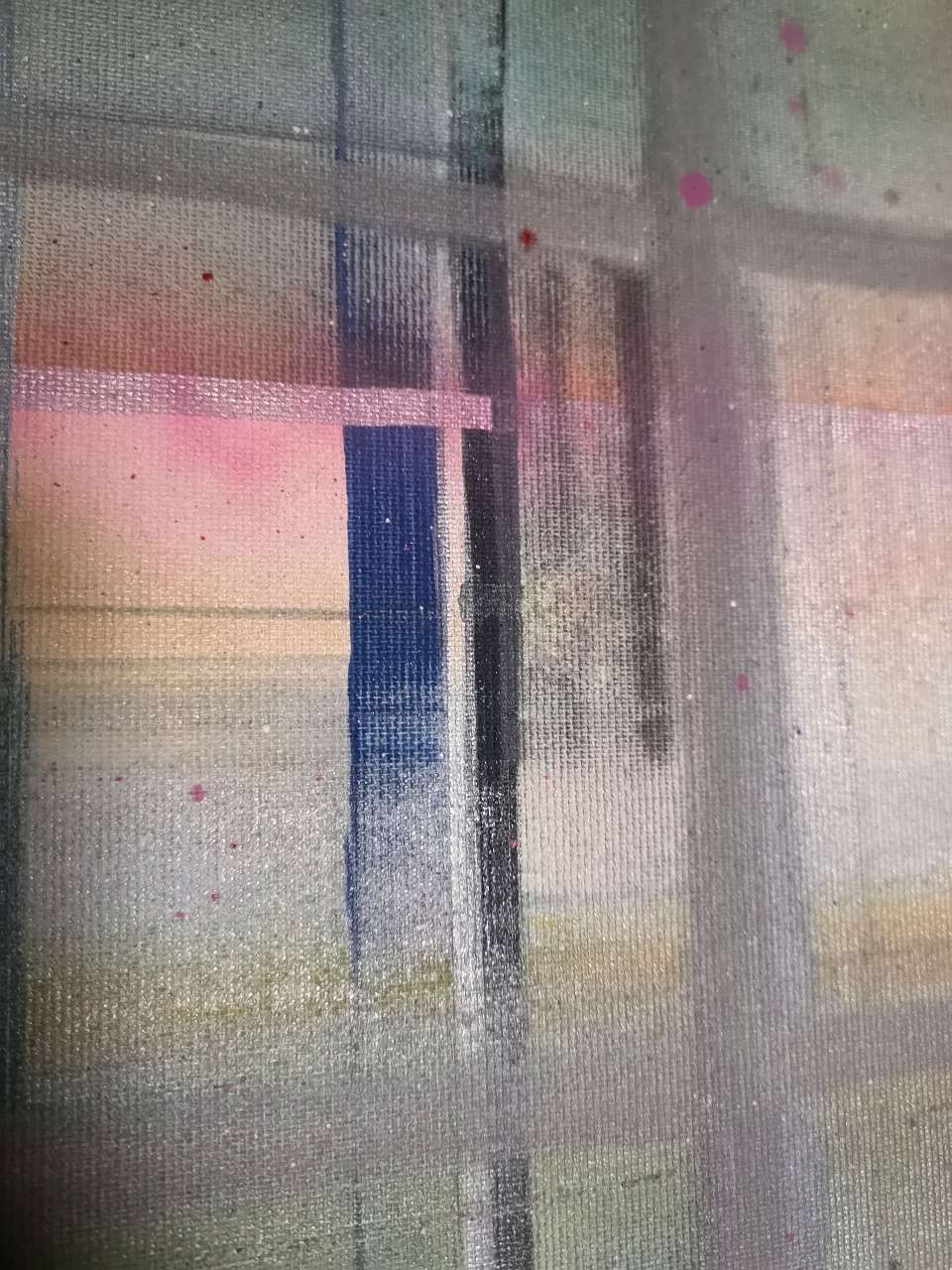 Eine Nahaufnahme eines Gemäldes an einer Wand, MALEN TAPEZIEREN, JAMES MARTIN