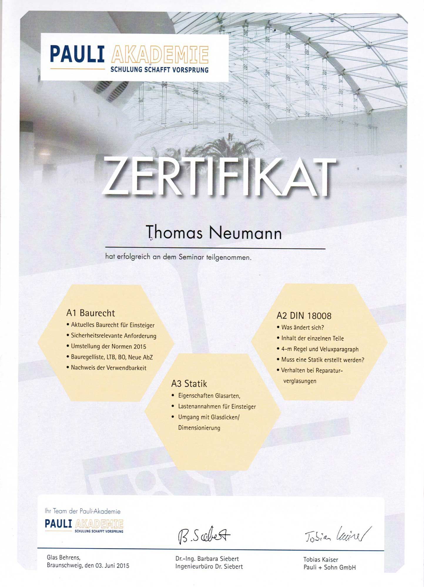 Zertifikat