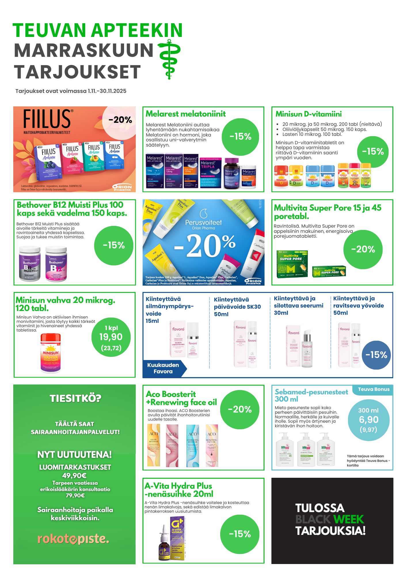 Teuvan apteekin tarjoukset