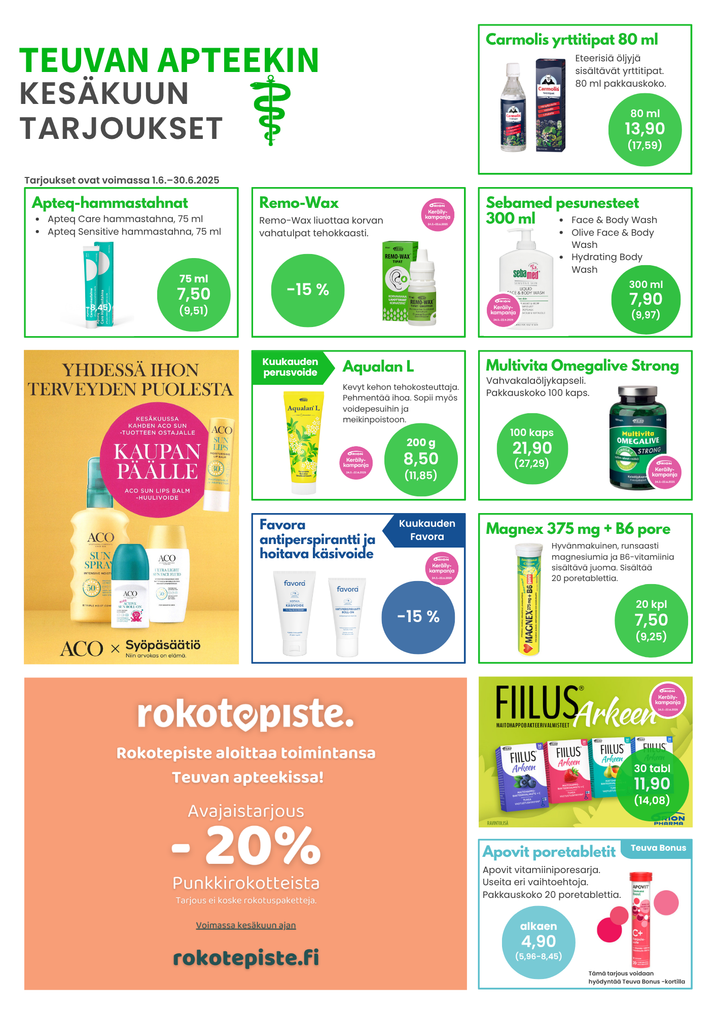 Teuvan apteekin tarjoukset