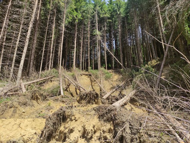 Glissement de terrain.