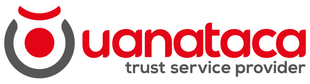 El logotipo de uanataca es un proveedor de servicios de confianza.
