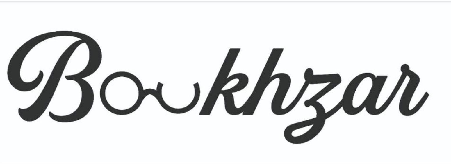 La palabra "Boukhzar" en elegante escritura cursiva.