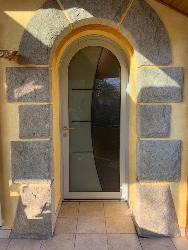 porte d'entrée en verre