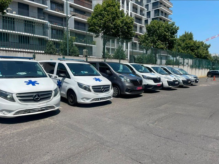 La flotte de véhicules de Safety Ambulances.