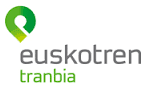 El logotipo del tranvía Euskaltren es verde y blanco.