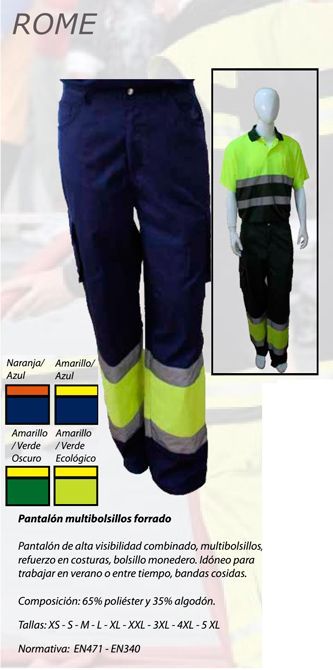 Una foto de un hombre que lleva una camisa amarilla y pantalones azules.