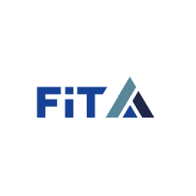 FiTA-Logo in Blau und Türkis auf weissem Hintergrund
