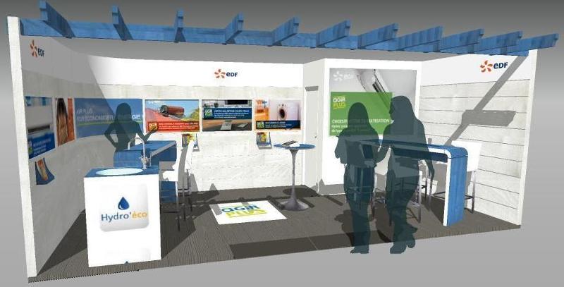 Avant projet stand EDF - Maquette 3D