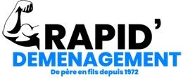 Vers la page d'accueil. Logo de l'entreprise Rapid'Déménagement.