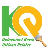 Un logo vert et jaune pour quinquinet kevin artisan peintre