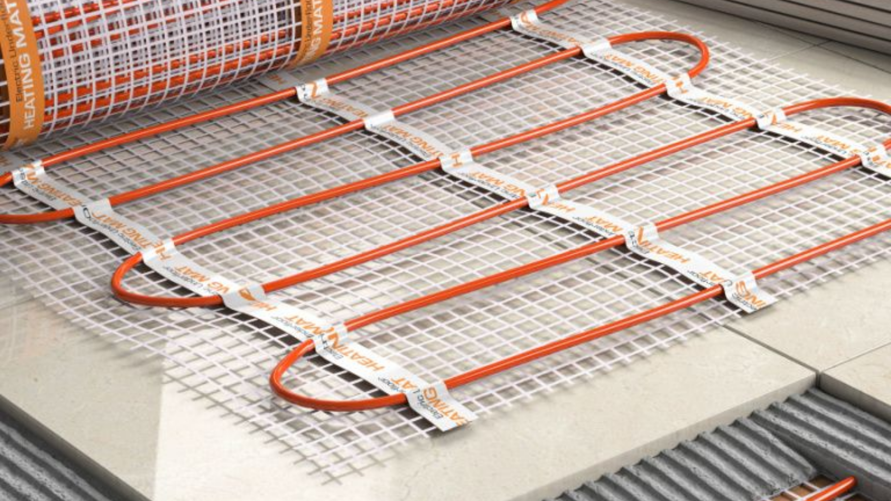 Un plancher chauffant gris.