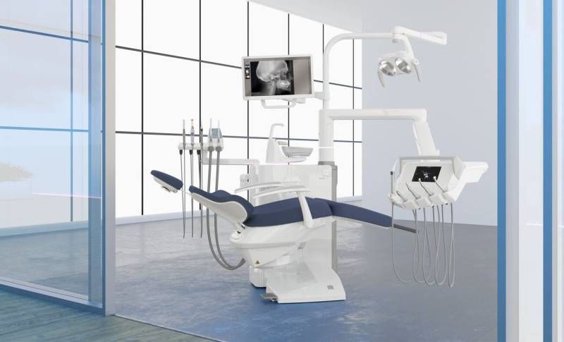 Un fauteuil de dentiste
