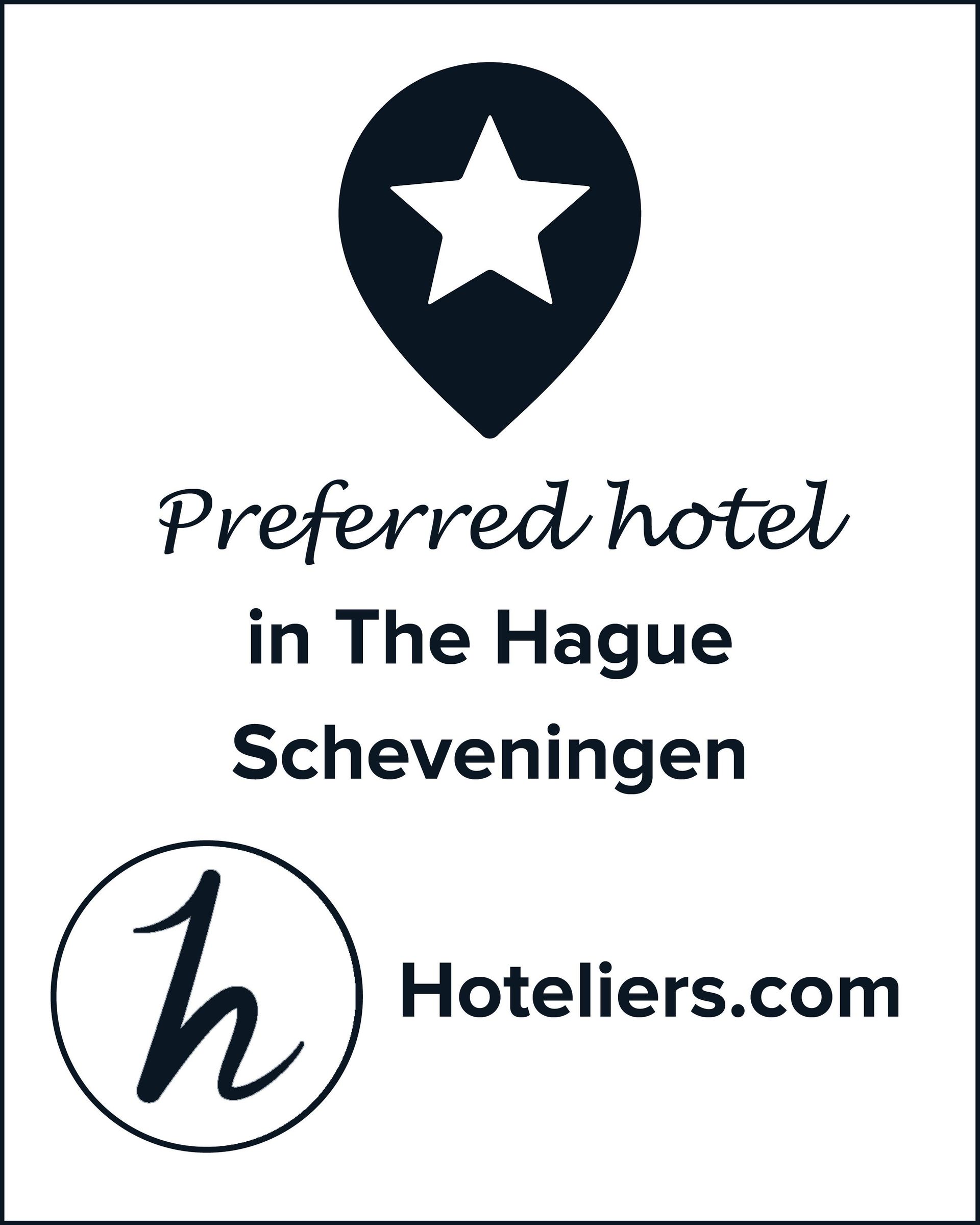 Een logo voor een preferred hotel in den haag scheveningen