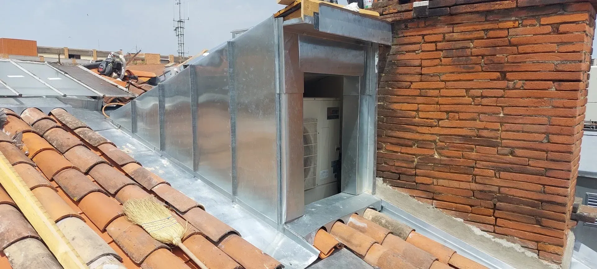 Un élément de zinguerie