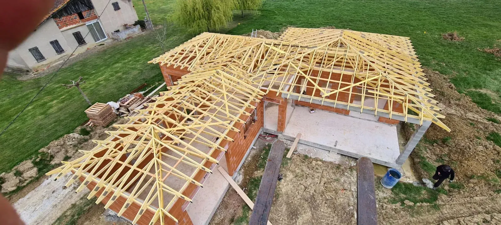 Une charpente en bois