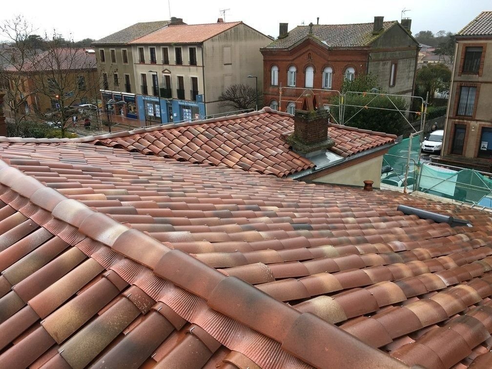Une toiture en travaux