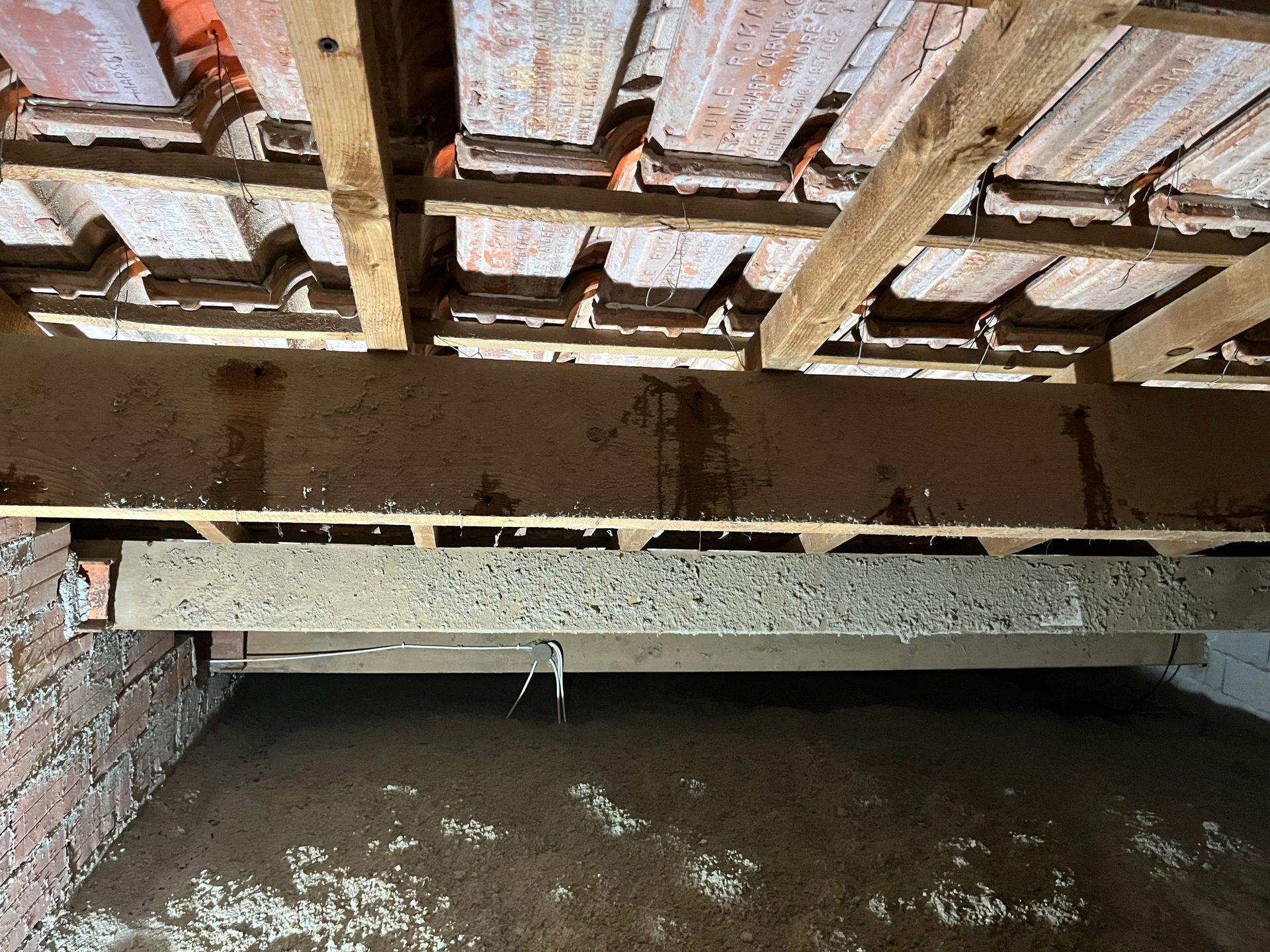 Charpente dans un garage