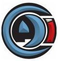 Logotipo de c&iacute;rculo azul con "AQI" en el interior: tri&aacute;ngulo azul, raya roja y detalles blancos.