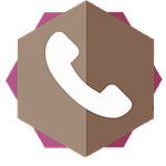 Pictogramme téléphone  de couleur blanche