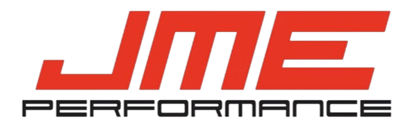 El logotipo de JME Performance con las letras rojas y en negrita "JME" sobre la palabra "PERFORMANCE"